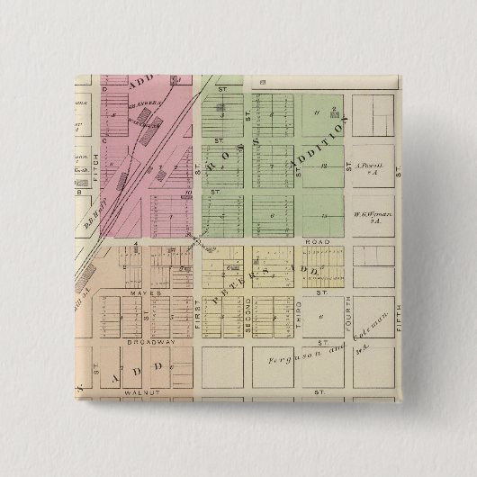 Dixon Vierkante Button 5,1 Cm (Voorkant)