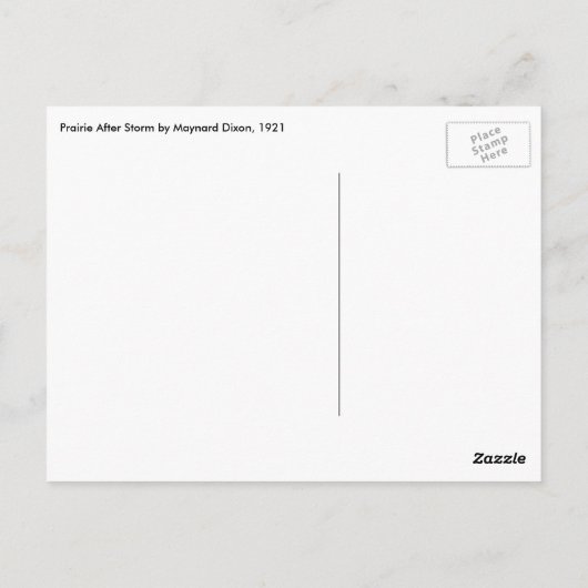 Dixon's prairie na Storm Briefkaart (Achterkant)