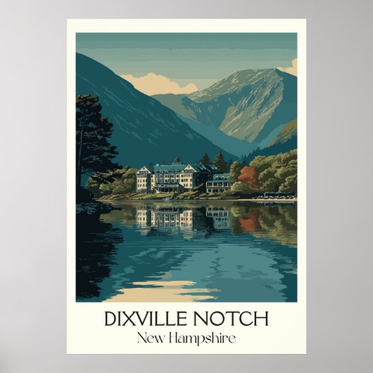 Dixville Notch New Hampshire Lake Poster (Voorkant)