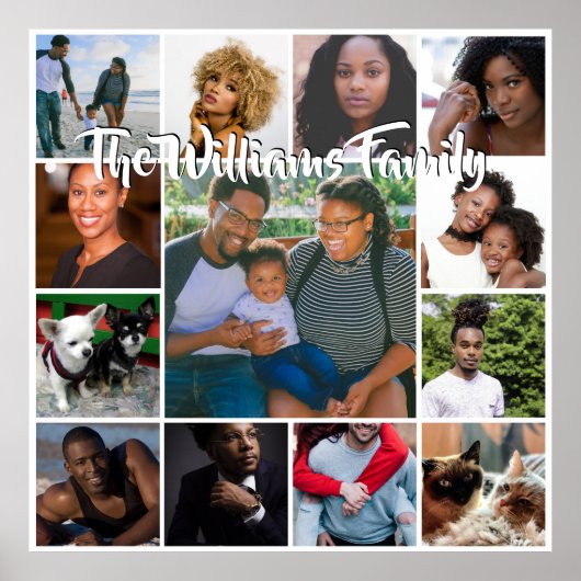 DIY 13 Foto | Onze familiekollage DIY-formulering  Poster (Voorkant)