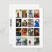 DIY 16 Photo Frame Memory Keepsake Template Feestdagenkaart (Voorkant / Achterkant)