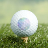 DIY 3-D wit monogram in Cirkel, IRIDEND Glas Golfballen (Insitu Shirt)