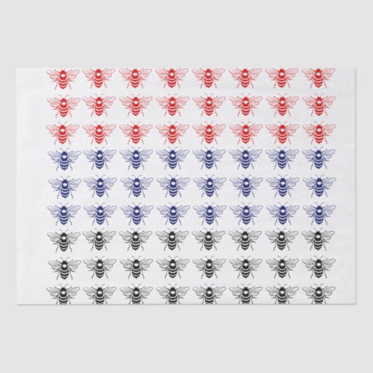 DIY 3 kleuren Bumble Bee Tekening #1 Tissuepapier (Voorkant)