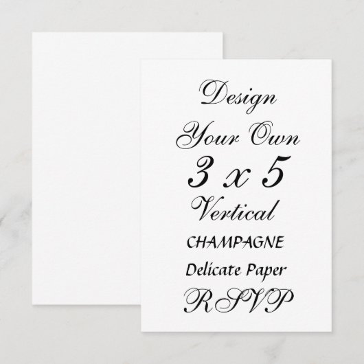 DIY 3 x 5 CHAMPAGNE Delicate Paper (Voorkant / Achterkant)