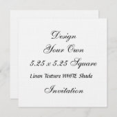 DIY 5.25 x 5.25 Linntextuur WHITE Shade Kaart (Voorkant / Achterkant)