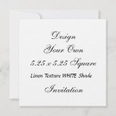 DIY 5.25 x 5.25 Linntextuur WHITE Shade Kaart (Voorkant)