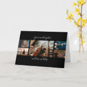 DIY 5-fotobruiloft collage zwart Kaart (Gele Bloem)