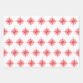 DIY 5 Kleur Nautisch Kompas Roos Inpakpapier Vel (Voorkant 3)