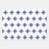 DIY 5 Kleur Nautisch Kompas Roos Inpakpapier Vel (Voorkant 2)