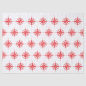 DIY 5 Kleur Nautisch Kompas Roos - Rood Tissuepapier (Voorkant)