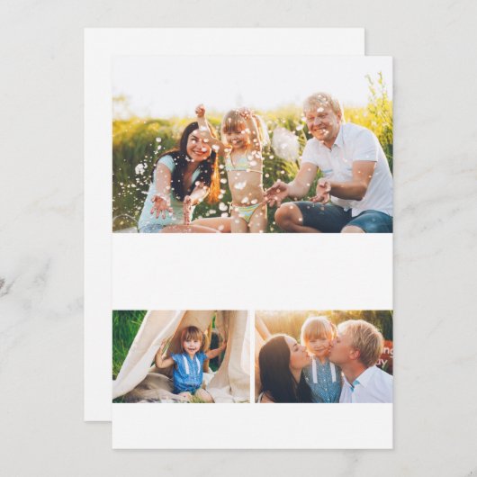 DIY 5x7 3Photo Collage Sjabloon (Voorkant / Achterkant)