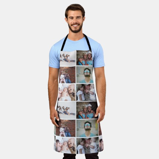 DIY 6 afbeelding met fotocollage Schort (Gedragen)