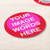 DIY (6/Set) VORM- EN KLEUROPTIES. - Ronde Kartonnen Onderzetter (Gebogen)