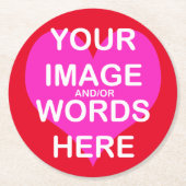 DIY (6/Set) VORM- EN KLEUROPTIES. - Ronde Kartonnen Onderzetter (Voorkant)