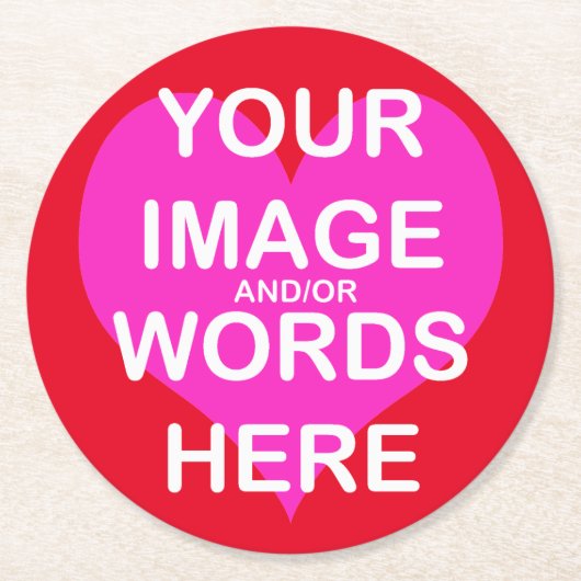 DIY (6/Set) VORM- EN KLEUROPTIES. - Ronde Kartonnen Onderzetter (Voorkant)