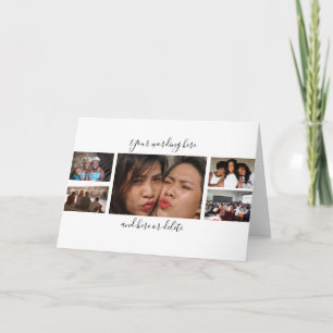 DIY 7 foto afstuderen vrienden familie op maat Kaart