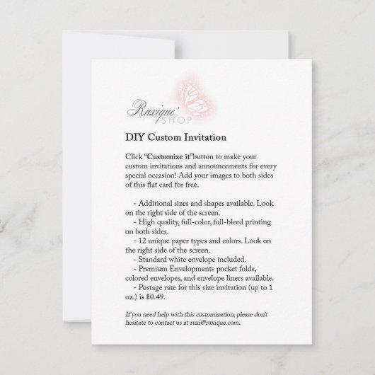 DIY Aangepaste 4.25x5.5 RSVP Bedankkaart Printable (Voorkant)