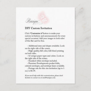 DIY Aangepaste 4.25x5.5 RSVP Bedankkaart Printable Kaartje