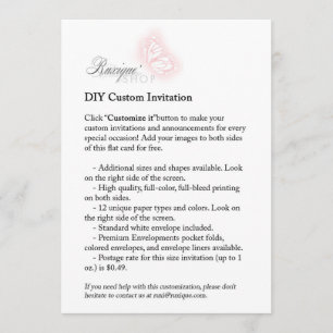 DIY Aangepaste 5x7 Uitnodiging Printbaar