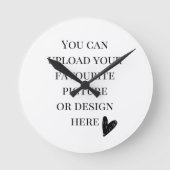 DIY, aangepaste 8" ronde acryl wandklok (Voorkant)