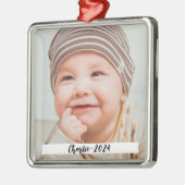 DIY Aangepaste Foto en Tekst Kerstmis Metalen Ornament (Links)