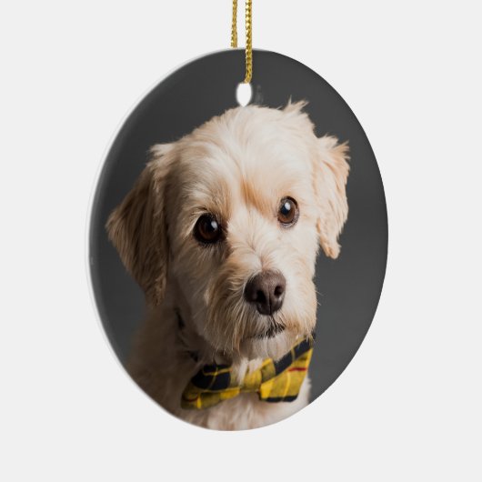 DIY Aangepaste Foto Kerstmis Keramisch Ornament (Rechts)