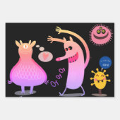 DIY AANGEPASTE NAAM GELUKKIG MONSTER CADEAU WRAPPI INPAKPAPIER VEL (Voorkant 3)