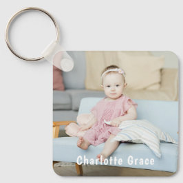 DIY Aangepaste persoonlijke foto en naam Sleutelhanger