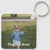 DIY Aangepaste persoonlijke foto en naam Sleutelhanger (Achterkant)