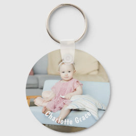 DIY Aangepaste persoonlijke foto en naam Sleutelhanger