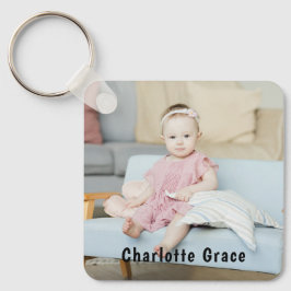 DIY Aangepaste persoonlijke foto en naam Sleutelhanger