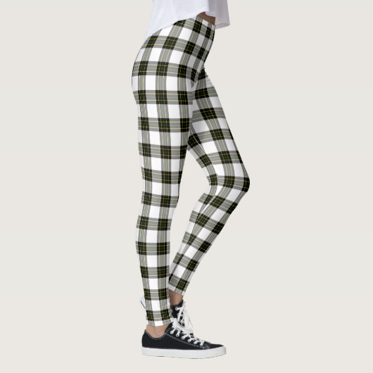 DIY Achtergrond - Zwart Wit Tartan Plaid Leggings (Rechts)