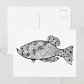 DIY Adult Color Fish Design Briefkaart (Voorkant / Achterkant)