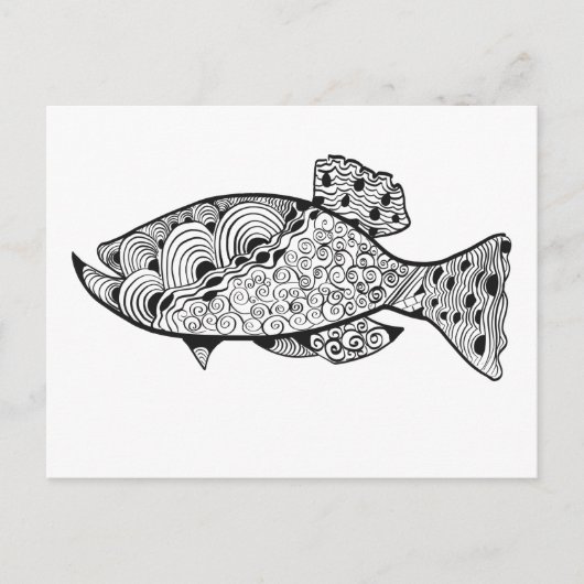 DIY Adult Color Fish Design Briefkaart (Voorkant)