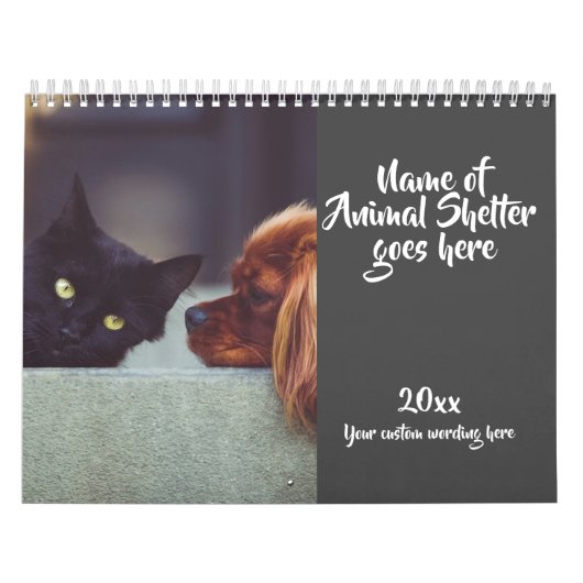 DIY-afbeelding voor gezelschapsdieren met jaar Kalender (Hoes)