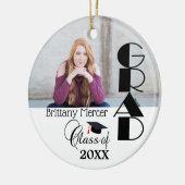 DIY Afstudeerder Fotoherinneringen Keramisch Ornament (Links)