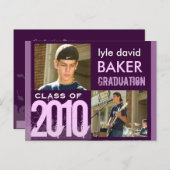 DIY Afstuderen Uitnodiging Briefkaarten (Voorkant / Achterkant)