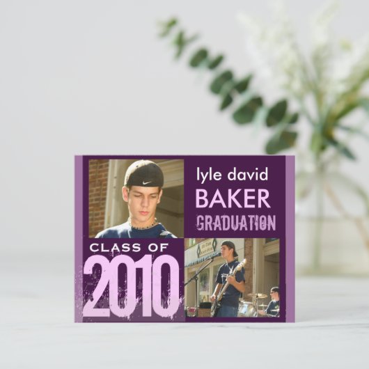 DIY Afstuderen Uitnodiging Briefkaarten (Staand voorkant)