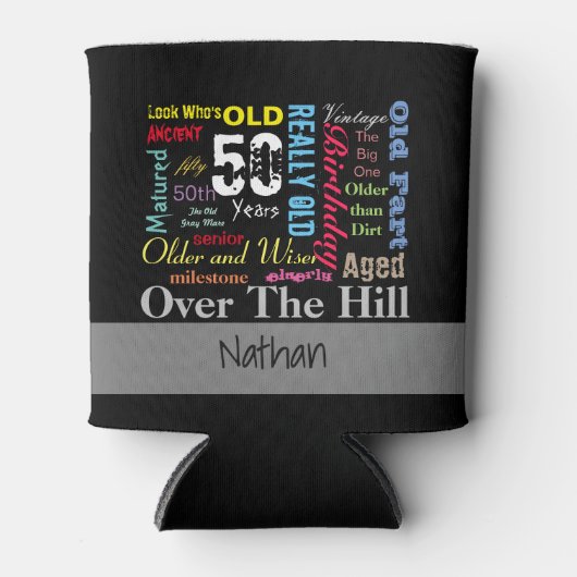 DIY Age | 50e gelukkige dag | Mijlpaal Blikjeskoeler (Voorkant)