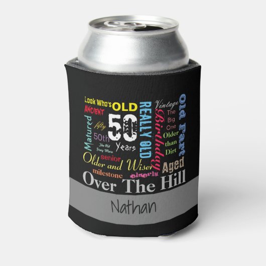 DIY Age | 50e gelukkige dag | Mijlpaal Blikjeskoeler (Blikje Achterkant)