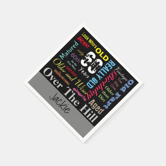 DIY Age | 60e gelukkige dag | Mijlpaal Servet (Hoek)