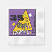 (DIY Age) Paarse Partij Dierlijke Verjaardag Servet (Voorkant)