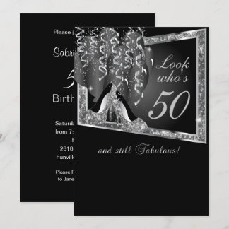 DIY Age verjaardagsfeestje | Silver Glitter & Blac Kaart