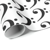 DIY Alle kleuren/Zwarte Muziek Bass Clef Cadeaupapier (Rol Hoek)