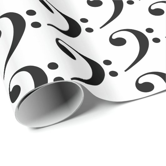 DIY Alle kleuren/Zwarte Muziek Bass Clef Cadeaupapier (Rol Hoek)