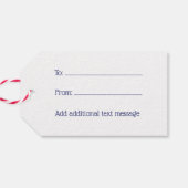 DIY Ananas Heraldisch Wapenschild Crest SV Blauw Cadeaulabel (Achterkant Horizontaal)