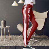 DIY Animal Pet Lovers Happy Valentine's Day Red Leggings