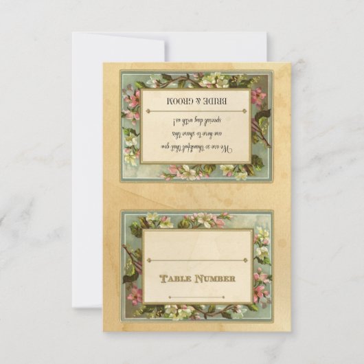 DIY Apple Blossom, Tea Sined Typografie Bedankkaart (Voorkant)