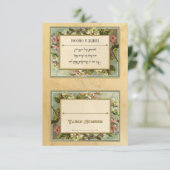 DIY Apple Blossom, Tea Sined Typografie Bedankkaart (Staand voorkant)