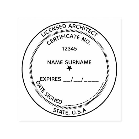 DIY Architect Professionele vervaldatumplannen Zelfinktende Stempel (Design)